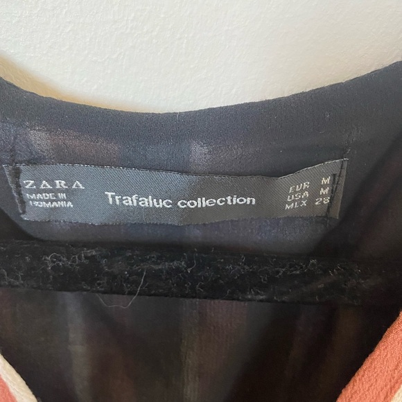 Zara Dress pink black striped - Picture 4 of 5